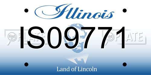 IS09771 Illinois License Plate