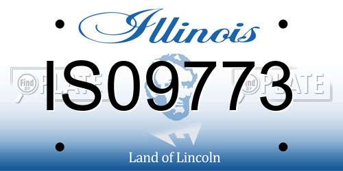 IS09773 Illinois License Plate