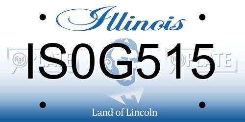 IS0G515 Illinois License Plate