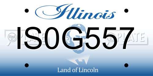 IS0G557 Illinois License Plate