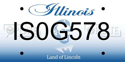 IS0G578 Illinois License Plate