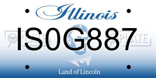IS0G887 Illinois License Plate