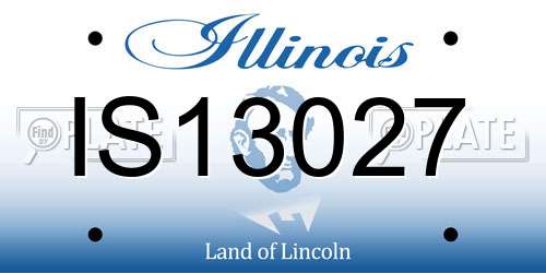 IS13027 Illinois License Plate