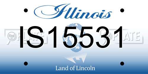 IS15531 Illinois License Plate