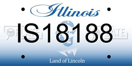 IS18188 Illinois License Plate