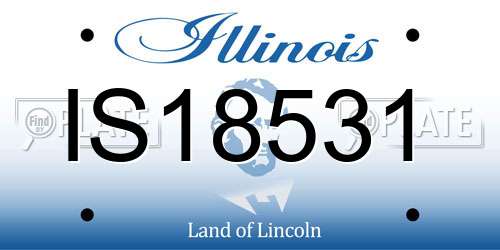 IS18531 Illinois License Plate