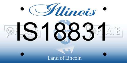 IS18831 Illinois License Plate