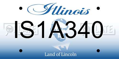 IS1A340 Illinois License Plate