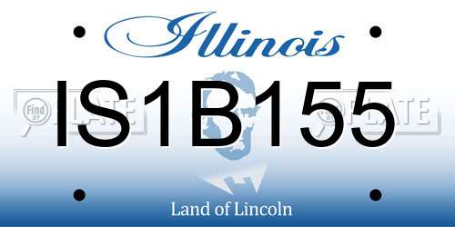 IS1B155 Illinois License Plate