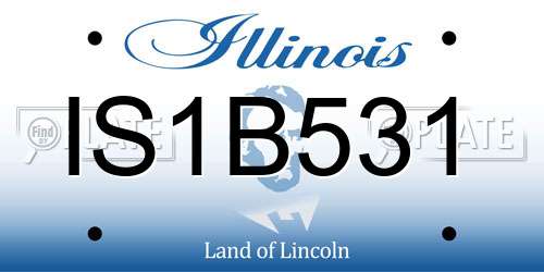 IS1B531 Illinois License Plate