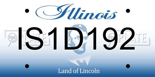 IS1D192 Illinois License Plate