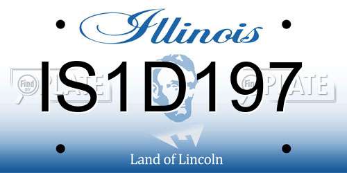 IS1D197 Illinois License Plate
