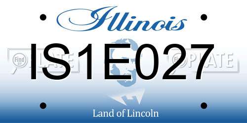 IS1E027 Illinois License Plate