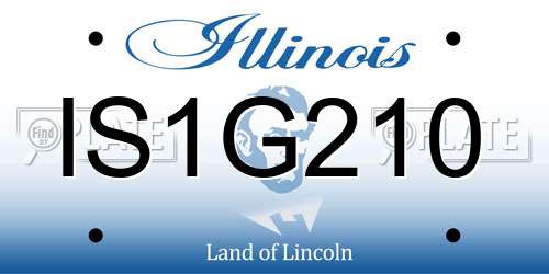 IS1G210 Illinois License Plate
