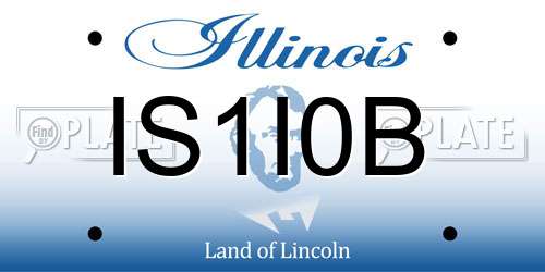 IS1I0B Illinois License Plate