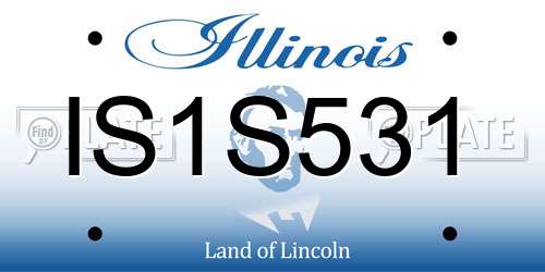 IS1S531 Illinois License Plate