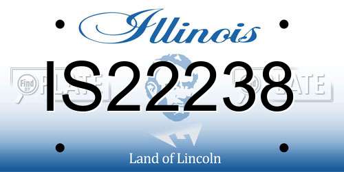 IS22238 Illinois License Plate