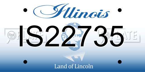 IS22735 Illinois License Plate