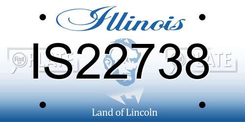 IS22738 Illinois License Plate