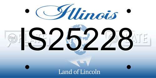 IS25228 Illinois License Plate