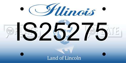 IS25275 Illinois License Plate