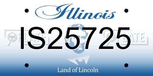 IS25725 Illinois License Plate