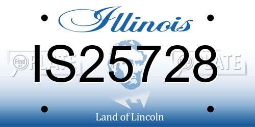 IS25728 Illinois License Plate