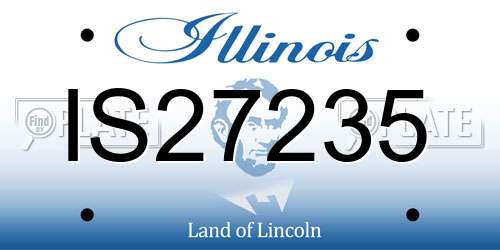 IS27235 Illinois License Plate