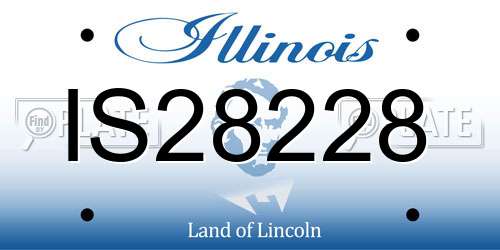 IS28228 Illinois License Plate