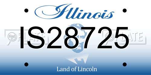 IS28725 Illinois License Plate