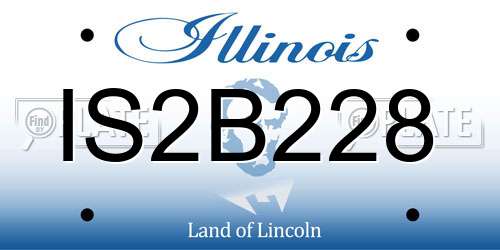 IS2B228 Illinois License Plate