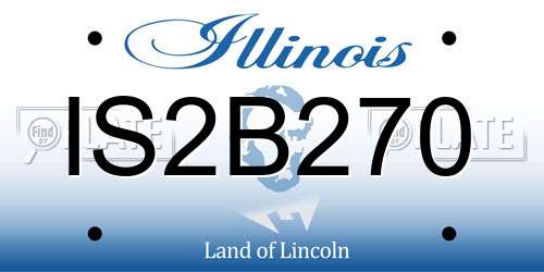 IS2B270 Illinois License Plate