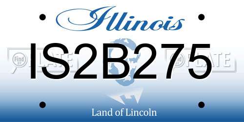 IS2B275 Illinois License Plate