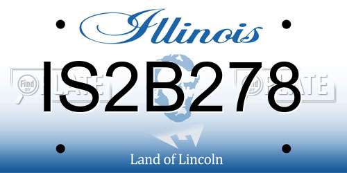 IS2B278 Illinois License Plate