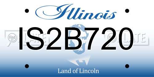 IS2B720 Illinois License Plate