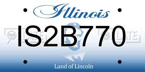 IS2B770 Illinois License Plate