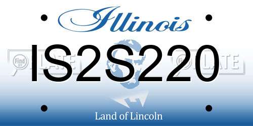 IS2S220 Illinois License Plate