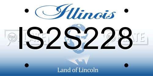 IS2S228 Illinois License Plate