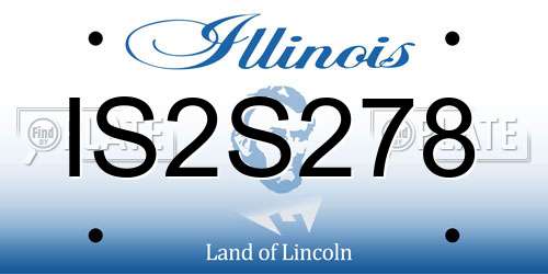 IS2S278 Illinois License Plate