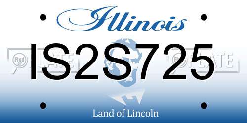 IS2S725 Illinois License Plate