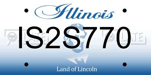 IS2S770 Illinois License Plate