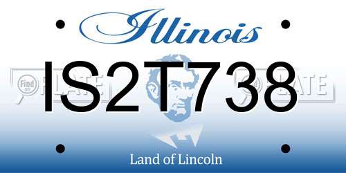 IS2T738 Illinois License Plate