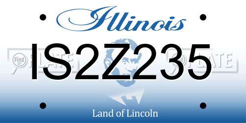 IS2Z235 Illinois License Plate
