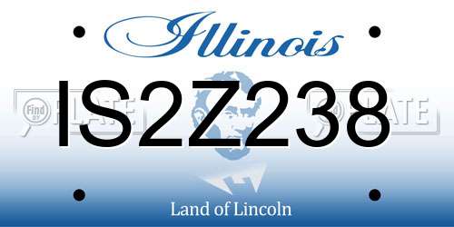 IS2Z238 Illinois License Plate