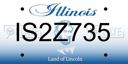 IS2Z735 Illinois License Plate