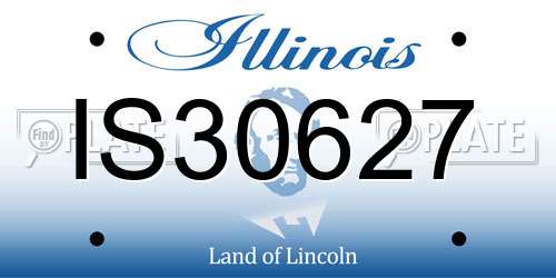 IS30627 Illinois License Plate