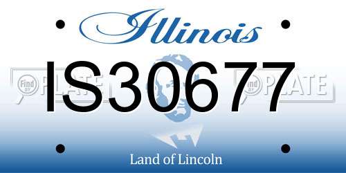 IS30677 Illinois License Plate