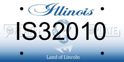 IS32010 Illinois License Plate