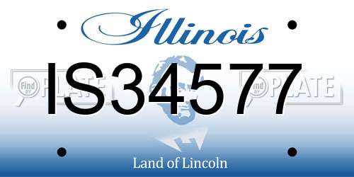 IS34577 Illinois License Plate