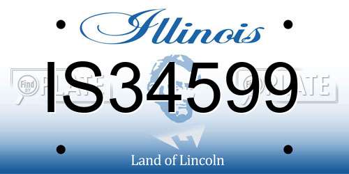 IS34599 Illinois License Plate